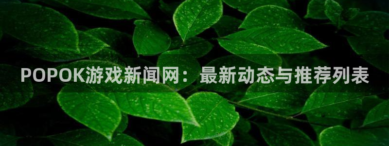多彩娱乐什么意思：POPOK游戏新闻网：最新动态与推荐列表